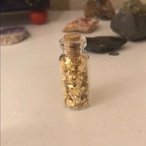 Cute and teeny gold flake jar